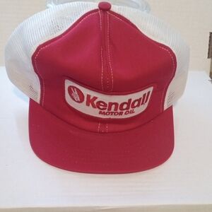 Kendall Motor Oil Vintage Red and White Trucker Hat